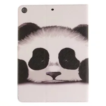 Jaunu Lietu Par Apple Jauno iPad 9.7 2017 Tablete Smart Cover Panda Drukāt PU Leather Flip Stends Gadījumos Par Jauno Ipad 2018 A1893 Piedurknēm