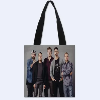 Jaunu Pielāgotu Backstreet Boys apdrukāta kanvas tote soma ērta iepirkšanās soma sieviete soma studenta soma jūsu Pasūtījuma attēlu