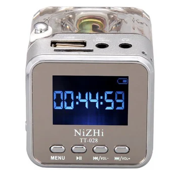Jaunu Pārnēsājamo Mini Speaker Digitālais Mūzikas MP3/4 Atskaņotājs Micro SD/TF USB Diska Skaļrunis FM Radio LCD Displejs-20