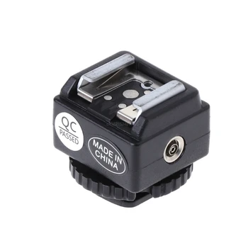 Jaunā C-N2 Karstā Apavu Converter Adapteri PC Sync Ostas Komplekts Nikon Zibspuldzi Canon Fotokameras