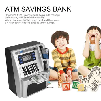 KARSTĀ ATM cūciņa banka, krājbanka naudu boxToys tirelire Bērniem Runā ATM krājbankas Ielikt Rēķinus Ideāli piemērots Bērniem dropshipping