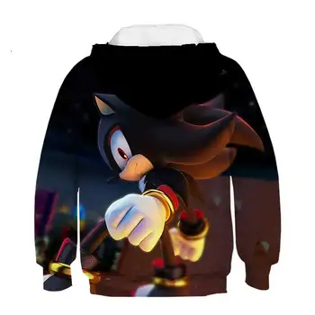 Karstā Cool Black Sonic Ezis 3D multfilmas Bērniem, Hoodies zēniem Bērnu sporta Krekls Zēniem, Meitenēm Ikdienas Bērna apģērbs džemperi