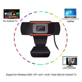 Karstā Pārdošanas 30 Grādu Grozāms 2.0 Kamera, 1080P USB Kameras Video Ierakstīšana Web Kamera Ar Mikrofonu, Lai PC Dators
