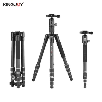 Kingjoy G22C+G00 Statīva Pārnēsājamie Ceļojumu Oglekļa Šķiedras Kameras Statīvs Monopod w/360 Grādu Bumbu Galvu par Canon Sony Nikon DSLR