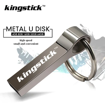 Kingstick USB Stick 4GB 8GB 16GB 32GB 64GB, 128GB USB Flash Disku ar Atslēgu Gredzens Pen Drive Pendrive Atmiņas karti un U diska, lai dāvanu