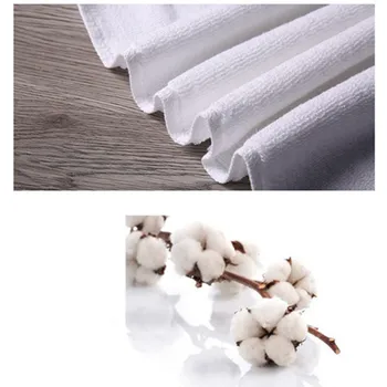 Kokvilnas sabiezējumu balts dvielis žakarda mīksta bambusa šķiedras dvieli stiprināt absorbējošu balts dvielis mājas viesnīcā, skaistumkopšanas salons