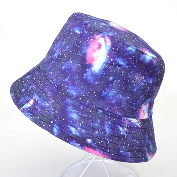 Krāsains 3D Drukas spaiņa cepuri, Hip Hop Sievietes Vīrieši Vasaras zvejnieka cepure Vasaras Zvaigžņotām debesīm cepures Modes panama Zvaigžņotām Debesīm zvejas klp