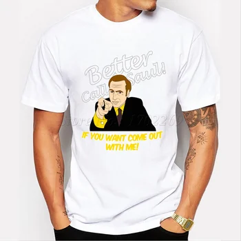 Labāk Zvanīt Saul karikatūra izdrukāt vīriešiem Breaking Bad T Krekls ar īsām piedurknēm gadījuma vīriešu modes topi jaunums smieklīgi atdzist tee for Boy