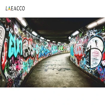 Laeacco Grafiti Krāsošana Sienas Piekļuves Koridora Foto Foni Vinila Auduma Fotogrāfija Backdrops Par Foto Studija