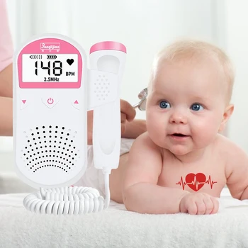 LCD Displejs Augļa Doplera Grūtniecēm, Portatīvo Ultraskaņas Baby Monitor Mājas Grūtniecības Bērnu Sirdspuksti Ne Radiācijas Detektors