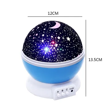 LED Zvaigžņu Projekcijas Lampa AAA Akumulators/USB Powered Rotējošo Zvaigžņota Nakts Gaismas Svētku Apgaismojums Guļamistaba Dekorēšana Atmosfēru Lampas