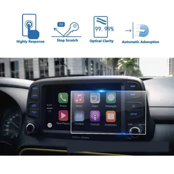 LFOTPP Par Kona Ultimate 7inch 8inch 2018 Auto Navigācijas Rūdīta Stikla Ekrāna Aizsargs, Auto Interjera Aizsardzības Uzlīme