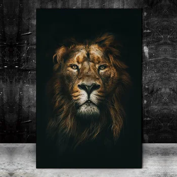 Liela Izmēra Āfrikas Savvaļas Lauvas Galvu, Mākslas Plakāti un Izdrukas Dzīvniekiem Mākslas Audekla, Gleznas pie Sienas, Art Pictures Mājas Sienas Dekori