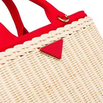 Luksusa somas sieviešu īstas ādas somas, dizaineru rotangpalmas aust Salmu somiņa sievietēm 2019. gadam Sākotnējā luksusa modes preču zīmols