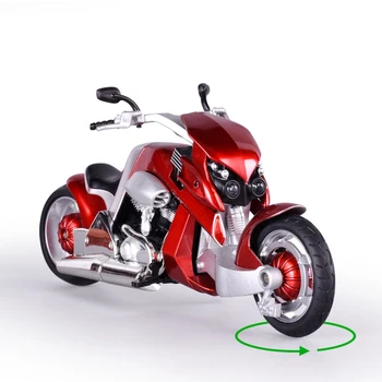 Lējumiem Motocikla Modeli Rotaļlietas 1:12 Yamaha V-Rex Sporta Velosipēds Miniatūra Reprodukcija ar Skaņas un Gaismas