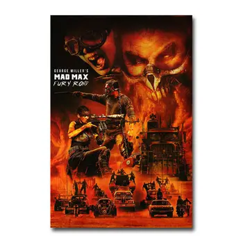 Mad Max Fury Road Movie Zīda Auduma, Plakātu Mākslas Guļamistaba Dekorēšana
