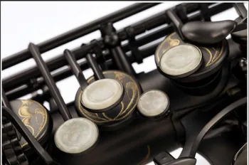 MARGEWATE Eb Melodija Alto Saksofons Mūzikas Instrumentu Unikālo Misiņš Melna Niķeļa Pārklājumu Sax Jaunas Ielidošanas E Dzīvoklis Sax ar Lietā