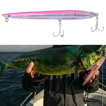 Medības māja 2019 jaunu grimstoša zvejas vilinājums grūti zīmuli zvejas ēsmas 180mm TŪBĪTES SĒRFOT WALKER adatu peldošas zivis