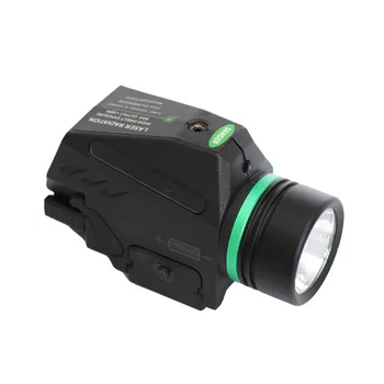 Mini Taktiskās LED Ieroci Gaismas Pistoli Lukturīti Red Green Dot, Lāzera Redzes Medību Militāro Airsoft Pistole Pistoli Gaismas 20mm Dzelzceļa
