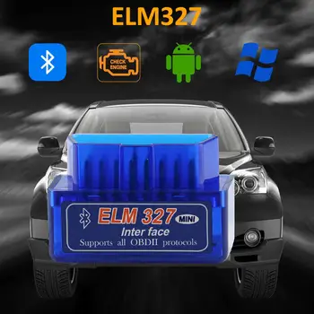 Mini V1.5 ELM327 PIC18F25K80 Bluetooth, WIFI Adapteris OBD2 Automašīnu Diagnostikas Rīks ELM 327 OBDII Kodu Lasītājs obd2 Android/IOS/GAB