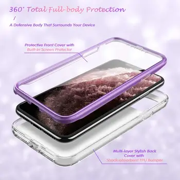 Miracase iPhone 11 Pro Max Gadījumā ar iebūvēto Screen Protector & Triecienu Absorbcija