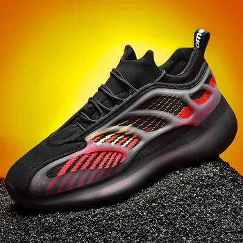 Moderns vīriešu ikdienas sporta apavi gaismas elpojoši apavi ērti vīriešu skriešanas apavi mežģīnes tendence basketbola kurpes 2020