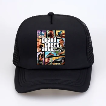 Modes Grand Theft Auto V 5 GTA 5 Beisbola cepurītes Karstā Spēle un GTA 5 Fani Klp Atdzist Vasaras Acs Neto Trucker Cepures Cepure