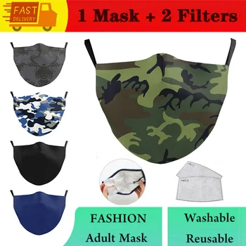 Modes Maska Mazgājams Classic Maskēties Maska, Pieaugušo Drukāt Atkārtoti Mutes Maska Gadījuma Mascarilla Auduma Sejas Maska