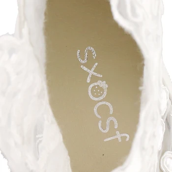 Modes Salds Mežģīnes Romiešu Kurpes Sieviešu Ķīlis Papēži Baltā Platformu Sūkņi Augstpapēžu Sandales Zapatos Plataforma Mujer Encaje 34-39