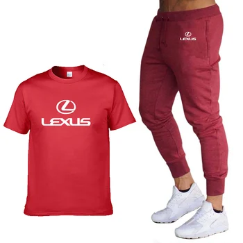 Modes Vasaras Vīriešu T Krekli Lexus Automašīnas Logo Drukāt HipHop Gadījuma Kokvilnas ar Īsām Piedurknēm augstas kvalitātes T-krekls, bikses, uzvalks, Vīriešu Apģērbs