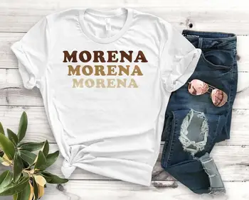 Morena Morena Morena Latina Drukāt Sieviešu t Kokvilnas Gadījuma Smieklīgu t kreklu, Dāvanu 90s Dāma Yong Meitene Piliens Kuģa S-913