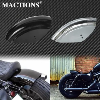 Motociklu Īss Dzīvoklis Aizmugures Spārnu Mudguard Cafe Racer Black/Chrome Mudguard Vāks Harley Sportster Iron XL 883 1200 72 48