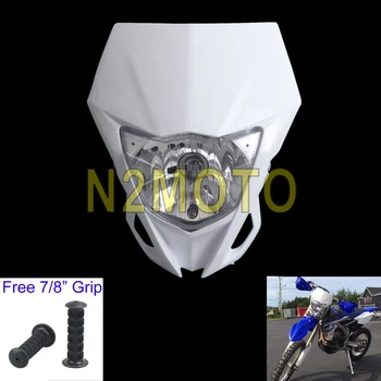 Motokrosa Baltu Priekšējo Lukturu 12V 35W Lukturis Maska Yamaha WR250F WR450F KAWASAKI KLX KX 250 450 2012. - 2016. gadam Netīrumi Velosipēds