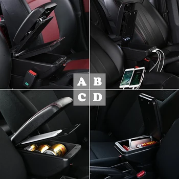 Mutips Honda BRV BR-V elkoņbalsti ailē automašīnas-stils elkoņu balsts ādas uzglabāšanas piederumi, interjera detaļas, auto USB porti auto