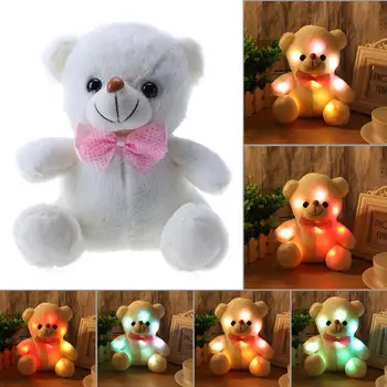 Mūzikas Krāsains Kvēlojošs Plīša Rotaļlieta Teddy Bear Svētku Dāvanu 30S Ierakstu Atzīšanās Lācis Radošs Dzimšanas dienas Dāvana