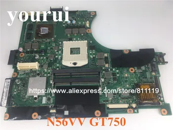 N56VV GT750 2GB Mainboard REV 2.0 ASUS N56VM N56VJ N56VZ N56VB Klēpjdators mātesplatē PGA989 Testēti Bezmaksas Piegāde