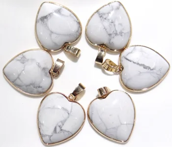 Natuursteen Agaat Turquoises tijgeroog Unakite Opal hartvormige Pakaramais Kralen Sieraden Bedels voor Kettingen Sieraden Maken 10pc