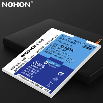 NOHON Par Huawei Honor 5X 6X 7X 7C 5C 9 P9 P10 Nomaiņa Akumulatora HB396481EBC HB366481ECW HB386280ECW Maimang 4 5 6 Akumulatora
