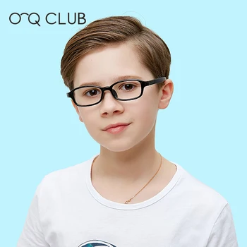 O-Q KLUBS Bērniem, Brilles TR90 Silikona Ērti, Elastīgi Brilles Anti Zilā Gaisma Pretbloķēšanas Zēni Meitenes Modes Briļļu TR5117