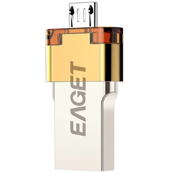 Oficiālais EAGET V80 USB Flash Drive OTG Viedtālrunis Pen Drive Micro USB Pendrive USB 3.0 liela Ātruma 64GB Flash Drive USB Stick