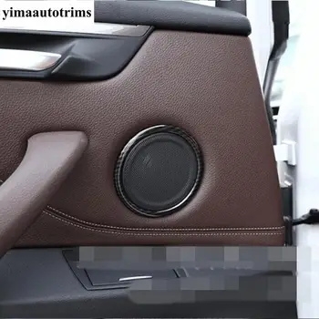 Oglekļa Šķiedras Izskatu, Interjeru, Pārbūvi Komplekts BMW X1 F48 2016 - 2020 Pusē Automašīnas Durvis Stereo Skaļruņu Audio Skaņas Skaļrunis Vāciņš Melns