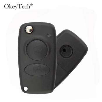 OkeyTech 2 Pogas Jaunu Stilu Tālvadības Flip Locīšanas Auto Atslēgu Apvalka Alfa FOB Nomaiņa Automašīnas Galvenais Gadījumā SIP22 Neslīpēts Tukšu Asmens