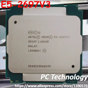 Oriģinālā Intel Xeon procesors oficiālā versija E5 2697V3 14-core 2.60 GHZ 35 MB 22nm E5-2697V3 LGA2011-3 E5 2697 V3 CPU E5-2697 V3