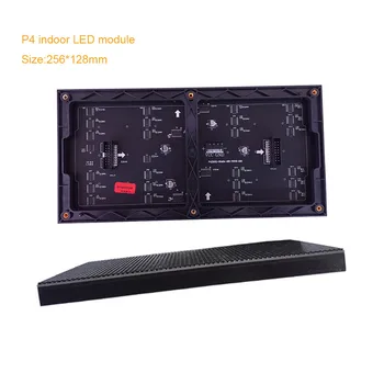 P4 LED Modulis iekštelpu 64*32 pikseļu pantalla led 256*128mm hub75 led zīme SMD led RGB matricu HD Taksometru diožu video sienas posms