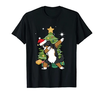 Paliekas uzmanīgi Funny Dāvanu-Vīriešu T-Krekls-Melns Bernese Kalnu Suni Ziemassvētku Krekls Gudrs
