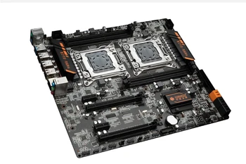 Pamatplates Combo HUANANZHI Dual CPU X79 Desktop Mātesplatē Dual CPU Intel Xeon E5 2670 C2 2.6 GHz ar Dzesētāji 32G RAM REG ECC