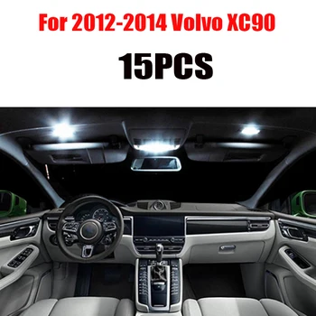 Par 2003-Volvo XC90 Balta auto piederumi Canbus Bez Kļūdām, LED salona Apgaismojuma Lasīšanas Gaismas Komplektu, Kartes Dome Licence Lampas