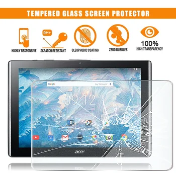 Par Acer Iconia Viens 10 B3-A40 Tablete Rūdīta Stikla Ekrāna Aizsargs, 9H Piemaksu pret Skrāpējumiem HD Skaidrs Filmu Vāciņu