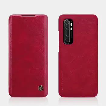 Patiesu Flip Ādas Gadījumā Xiaomi Mi, Ņemiet vērā, 10 Lite Gadījumā NILLKIN Qin Sērijas Smart Case Cover For Xiaomi Ņemiet vērā, 10 Lite Tālruņa Vāciņu