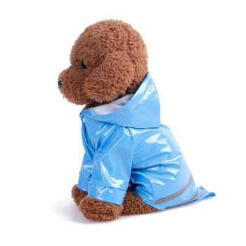 Pet Suns, Lietusmētelis PU Atstarojošs Ūdensnecaurlaidīgs Apģērbs Kapuci Jumpsuit Rainwear Maziem, Vidējiem Suņiem Teddy chihuahua